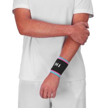 Imagem de Protetor De Punho N1 Sport Racket Preto Rosa e Azul, G