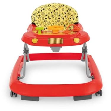 Imagem de Andador Infantil Tutti Baby Vermelho com Regulagem de Altura e Bandeja