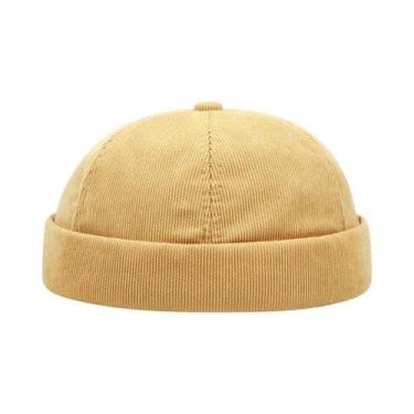 Imagem de Gorro Unissex De Corduroy À Prova De Vento, Minimalista, De Cor Sólida