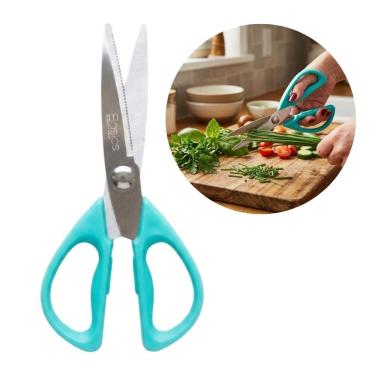 Imagem de Tesoura de Cozinha para Ervas e Talos BA40008 Aço Inoxidável e Polipropileno Design Funcional Verde Baker's Secret
