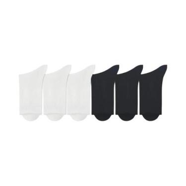 Imagem de Meias Masculinas plus Size 6 Pares EUR44-50 Algodão De Alta Qualidade 