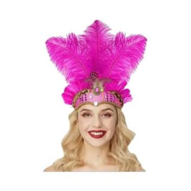 Imagem de Tiara De Cristal Com Plumas Estilo Flapper Dos Anos 1920 Para Mulheres