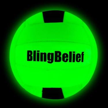 Imagem de Bola de Vôlei BlingBelief Super Brilhante Que Brilha no Escuro  Tamanh