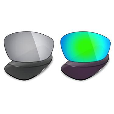 Imagem de 2 pares de lentes polarizadas de substituição da Mryok para óculos de sol Oakley Blender – Opções