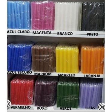 Imagem de Vela Palito 18 cm Cores Diversas - Parafina Pura - vendida por unidade