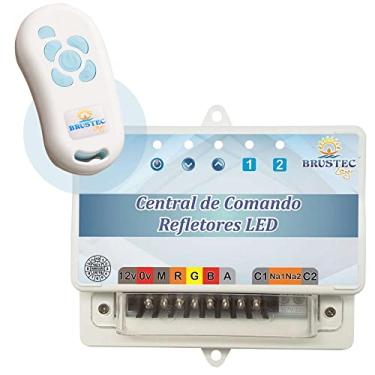 Imagem de Central de Comando Luxo Rítmica para Iluminação Colorida RGB de Piscina 20A com Controle Remoto - Brustec