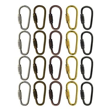 Imagem de Generic 20 Peças Chaveiro Pequeno Mosquetão Clipes de Chaveiro DIY Clipe de Luz Gancho