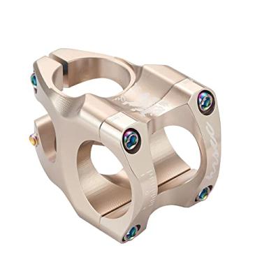 Imagem de Hastes de guidão de bicicleta de montanha CNC ultra leve, vazadas para guidão curto, 35 mm, haste de guidão para haste de liga de alumínio para a maioria das bicicletas, bicicletas de estrada, MTB, BMX, equipamento fixie, ciclismo (Ti)