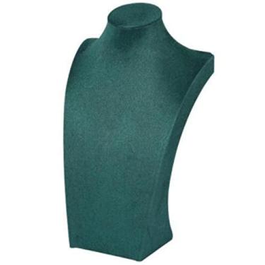 Imagem de Elegante de Exibição de Jóias Suporte de Busto para Cômoda Manequim de Armazemento Suporte de Busto Decoração, Verde 30cm