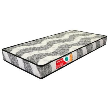 Imagem de Colchão Solteiro Espuma D33 078x188x14 Turquesa Inmetro Prorelax Branco/Preto