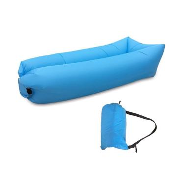 Imagem de Saco de dormir Sofa Inflavel Puff Preguiçoso Camping Colchonete Magico Portatil Trilha Passeios Praia Ar