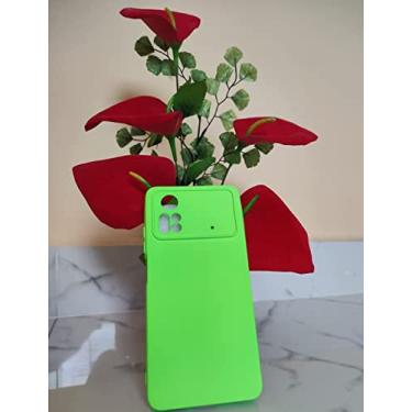 Imagem de Capa Case Capinha Anti Impacto Aveludada+ 2 Peliculas De Vidro Temperado 9d Xiaomi Poco X4 Pro 5g (VERDE NEON)
