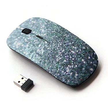 Imagem de KawaiiMouse KawaiiMouse [Mouse óptico sem fio 2,4 G] glitter prata cintilante platina