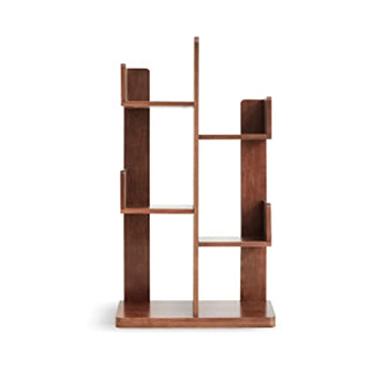 Imagem de KIZQYN Estante de livros moderna e minimalista estante de armazenamento de estudante armário de chão prateleira de sala de estar estante de chão (cor: B)