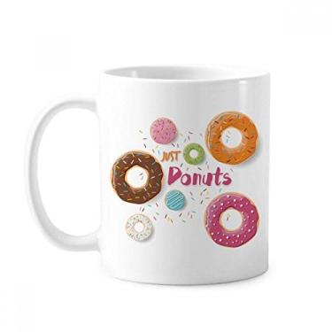 Imagem de Caneca de cerâmica com estampa de comida doce rosquinha sobremesa cerâmica café xícara de porcelana louça