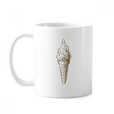 Imagem de Desenhos à mão marrom caneca de sorvete doce cerâmica xícara de porcelana café louça