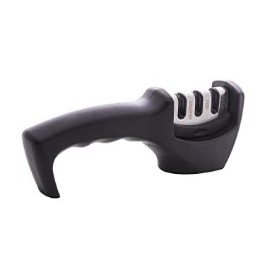 Imagem de LYOR - Afiador de Faca Premium em Aço Inox e Abs Black 20 x 5 x 7,5Cm