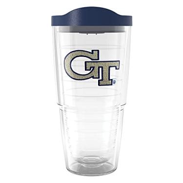 Imagem de Tervis Copo térmico de parede dupla Georgia Tech GT feito nos EUA, 680 g, transparente