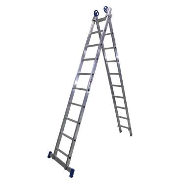 Imagem de Escada Extensiva de Alumínio Pratik, 10x2 Degraus