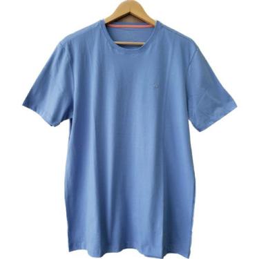 Imagem de Camiseta Masculina Básica Regular Fit Azul - Seeder