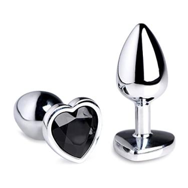 Imagem de Booty Sparks Coração Gem Plug Anal - Pequeno Preto