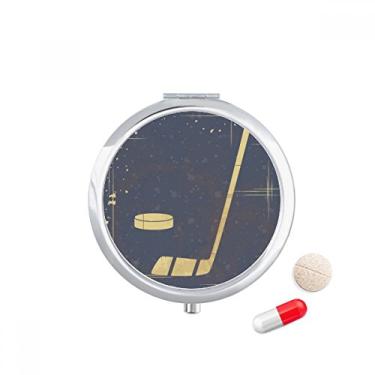 Imagem de Bolsa de bolso para viagem com ilustração esportiva de golfe com estampa azul, dispensador de medicamentos e medicamentos, presente espelhado