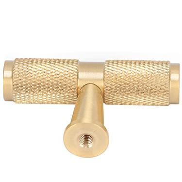 Imagem de Cosiki Shopping Spree Puxador de móveis, puxador de latão moderno simples 5 x 3 x 1,2 cm orifício único para porta para armário para guarda-roupa