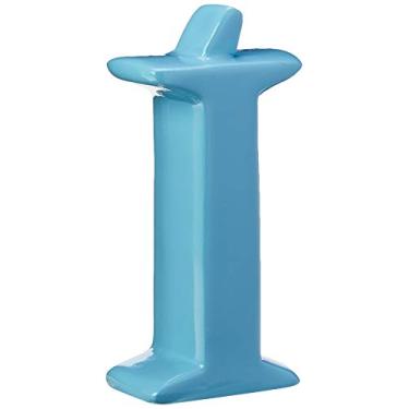 Imagem de Letra Í Decorativa Com Acento Ceramicas Pegorin Azul Bebe