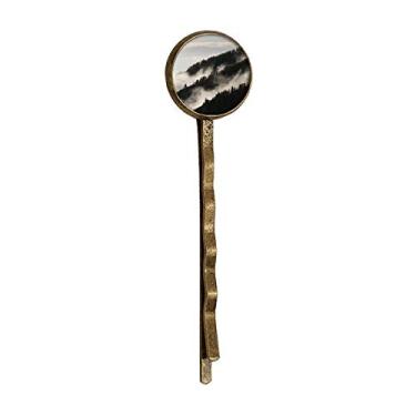 Imagem de Fog Forest Mist Sky Clouds Mountain Retro Metal Hair Bobby Pin Headwear