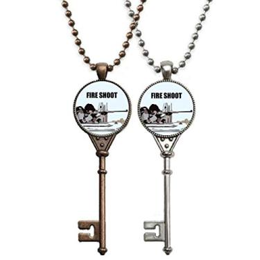 Imagem de OFFbb-USA Shooting Sport Entertainment Chaveiro Colar Pingente Joias Decoração de Casal
