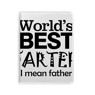 Imagem de Caderno com a frase Best Father para o Dia dos Pais, capa de goma