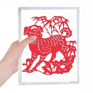 Imagem de Caderno de papel chinês para cachorro de ano novo com folhas soltas e diário recarregável