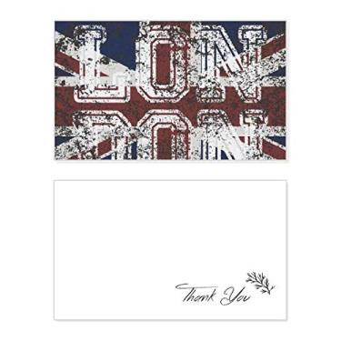 Imagem de Londres, Reino Unido, Inglaterra, a bandeira da União Jack Mark Cartão de agradecimento de aniversário