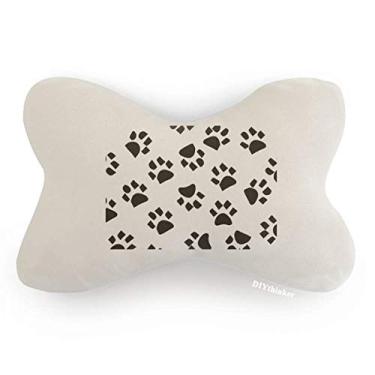 Imagem de DIYthinker Almofada de apoio de cabeça com estampa de animal de arte em grão para carro, decoração de pescoço