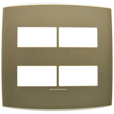 Imagem de Placa 4X4 4 Módulos Distanciados, Alumbra, Bliss 4746, Cinza Montanha