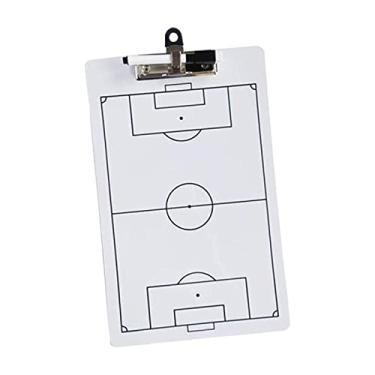 Imagem de UGPLM branco marcador de treinadores, prancheta de futebol de dupla face, com marcador apagável Prancheta de treinadores profissionais de futebol