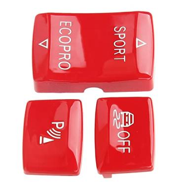 Imagem de 6131 9252 912-1, kit de botão de engrenagem resistente à abrasão de 3 peças para carro (vermelho)