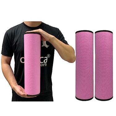 Imagem de Kit 2 Rolos Massagem Liberação Miofascial 45x12cm Rosa DF1065 Dafoca Sports