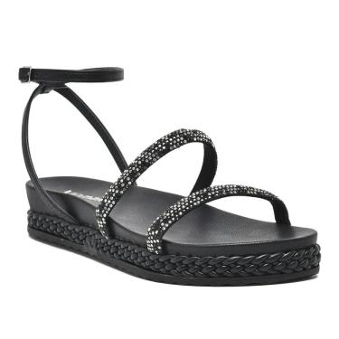 Imagem de Sandália Papete Com Strass Via Marte Rasteira Flat Feminina 23-10409
