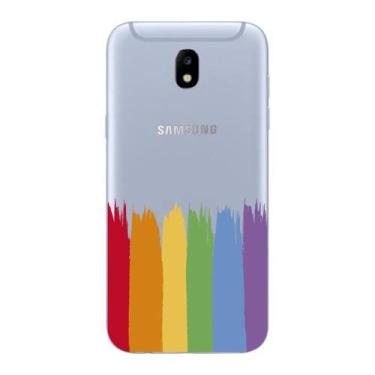 Imagem de Capa Case Capinha Samsung Galaxy  J5 Pro Arco Iris Pinceladas - Showca