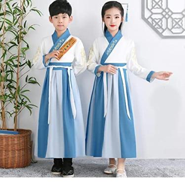 Imagem de Fantasia de Halloween para o antigo Hanfu Uniformes da escola primária chinesa roupas de desempenho e cosplay
