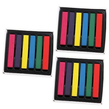 Imagem de Balacoo 3 Unidades 6 giz de cabelo vermelho marcadores de giz coloridos temporário para cabelo de cabelo azul garota GIS de cera de de cabelo Senhorita