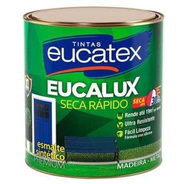 Imagem de Tinta Esmalte Eucatex Eucalux Fosco Preto 225ml - Embalagem Com 12 Uni