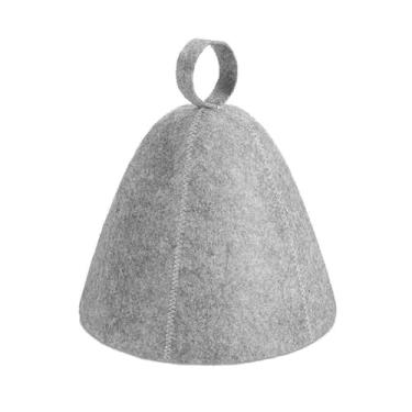 Imagem de 1/2 pçs chapéu de sauna de feltro de lã russo proteções de cabeça anti-calor banho turbante de cabelo unissex acessórios de banheiro chapéu de sauna para homens lã