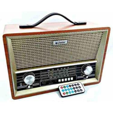 Imagem de Rádio Edição Retrô Livstar Portátil Bluetooth Usb B2068