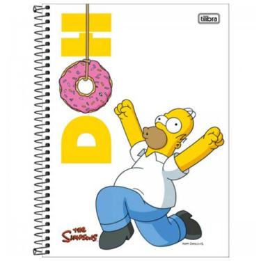 Imagem de Caderno Universitário Tilibra Simpsons 16 Matérias 256 Fls Capa Dura E