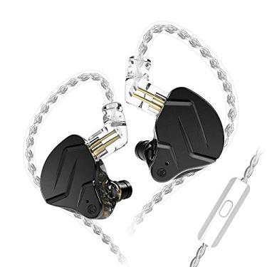 Imagem de KZ ZSN Pro X 1BA + 1DD Hybrid Technology HiFi Bass Fones de ouvido (Preto com microfone)