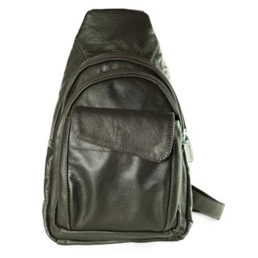 Imagem de Bolsa Masculina Transversal 100% Couro Bovino Legítimo 013 pochete transversal couro (marrom)