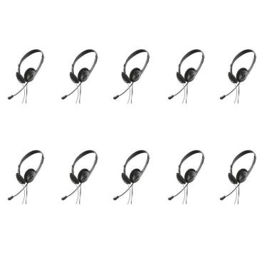 Imagem de Fone De Ouvido Headset Usb Microfone Preto Gotech Kit Com 10
