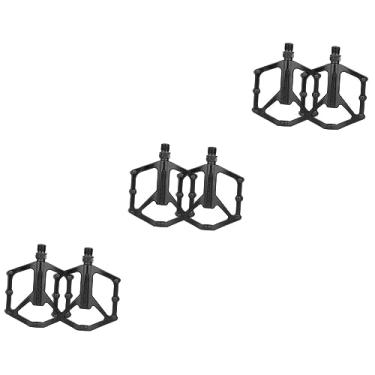 Imagem de SUPVOX 3 pares de pedais de pedal luvas femininas de camurça suportes para pés para esticar bicicletário para engate de carga mountain bike veículo pedal decoração de bicicleta rolamento liga de